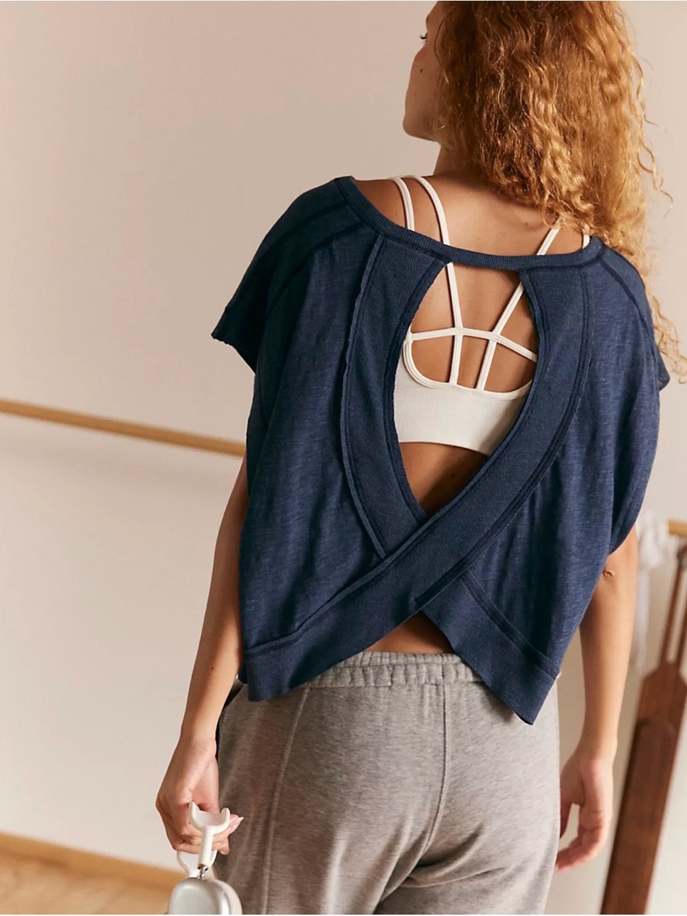 Free People Movement New Women's My Time Tee Midnight Navy